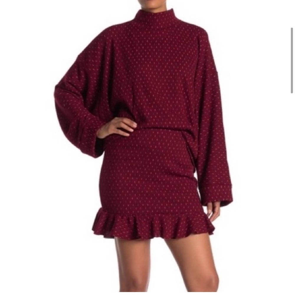 Free People Womens Set The Mood Knit 2PC Skirt Outfit- Medium - Picture 2 of 3